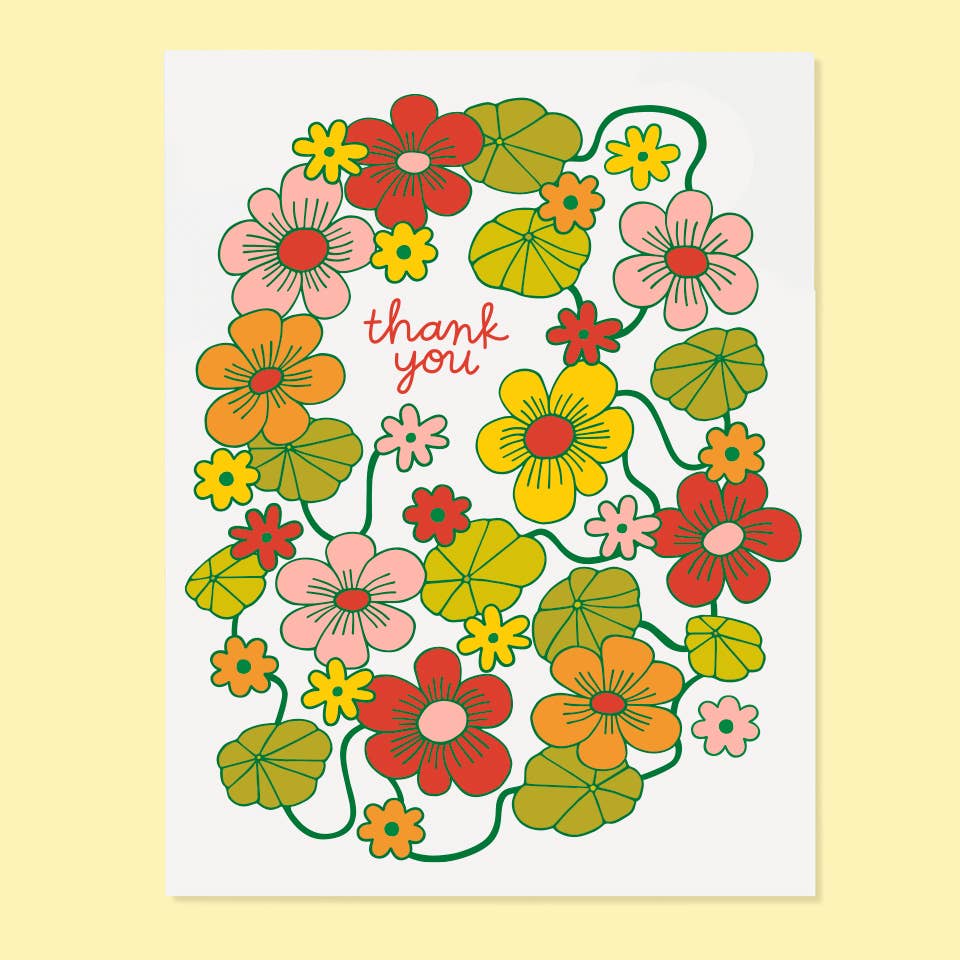 Nasturtium Thank You card