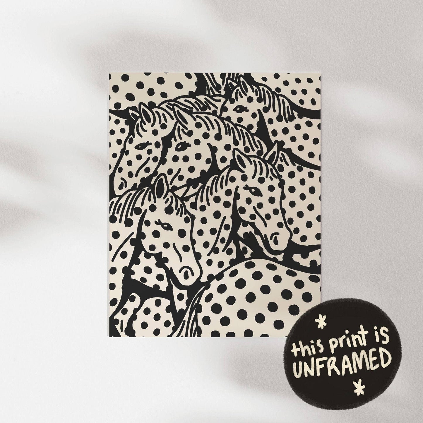 Polka Dot Horses print