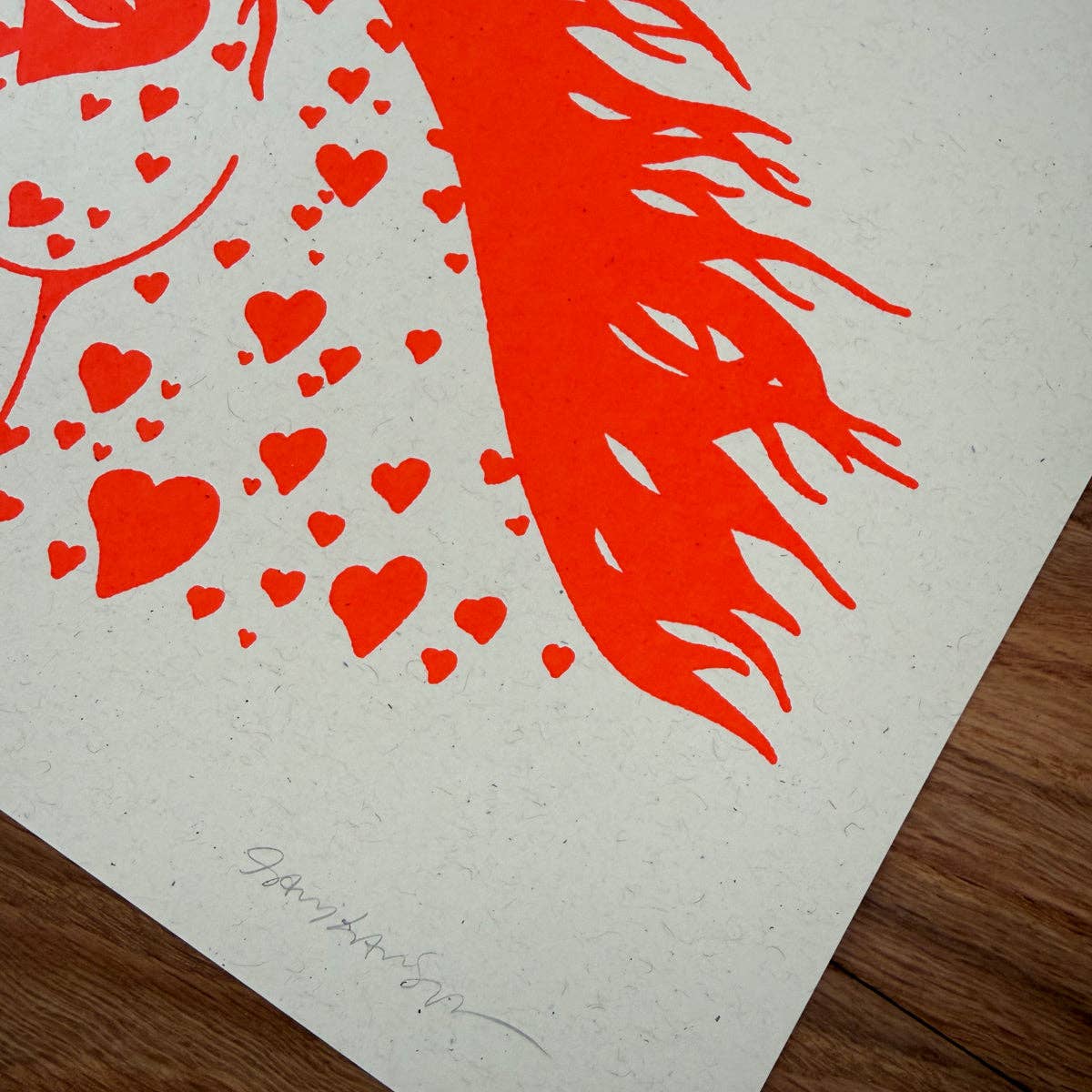 Bronco Hearts Print