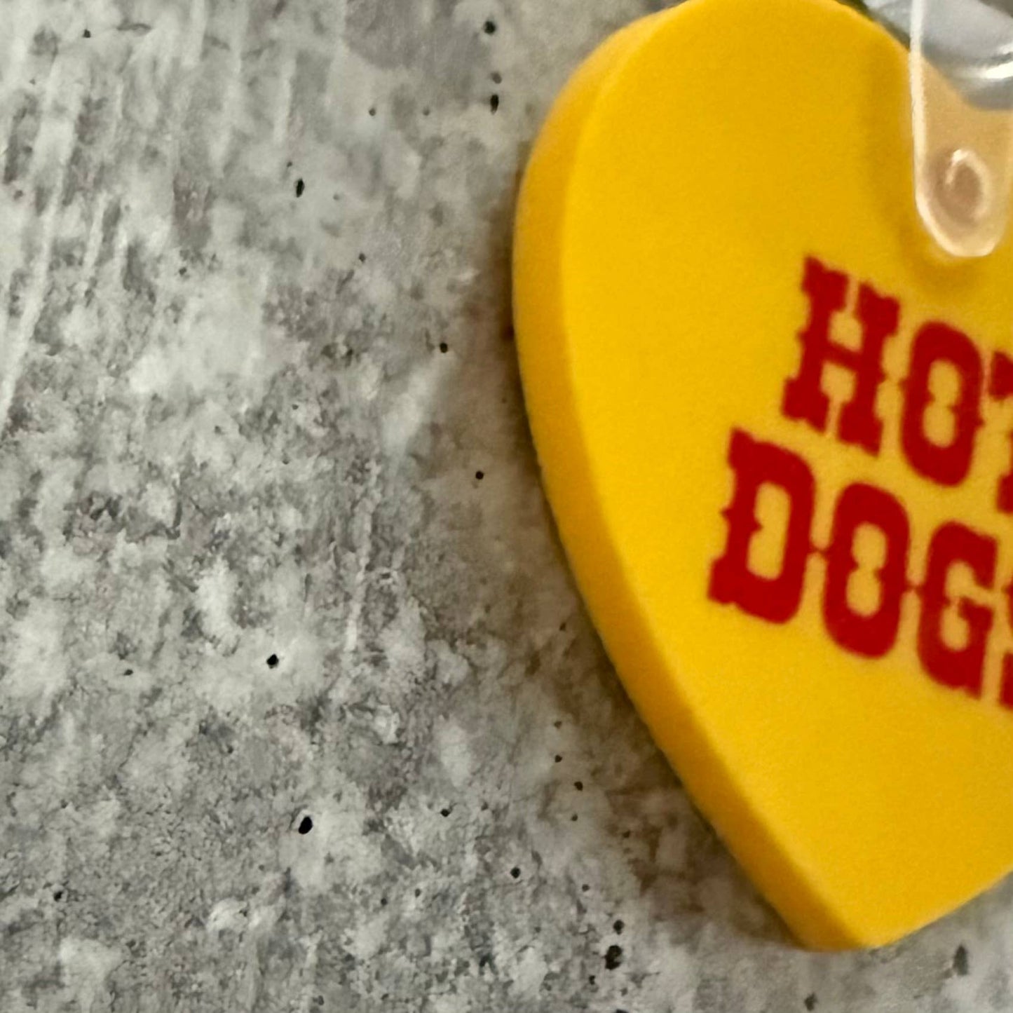 Hot Dogs Heart Keychain