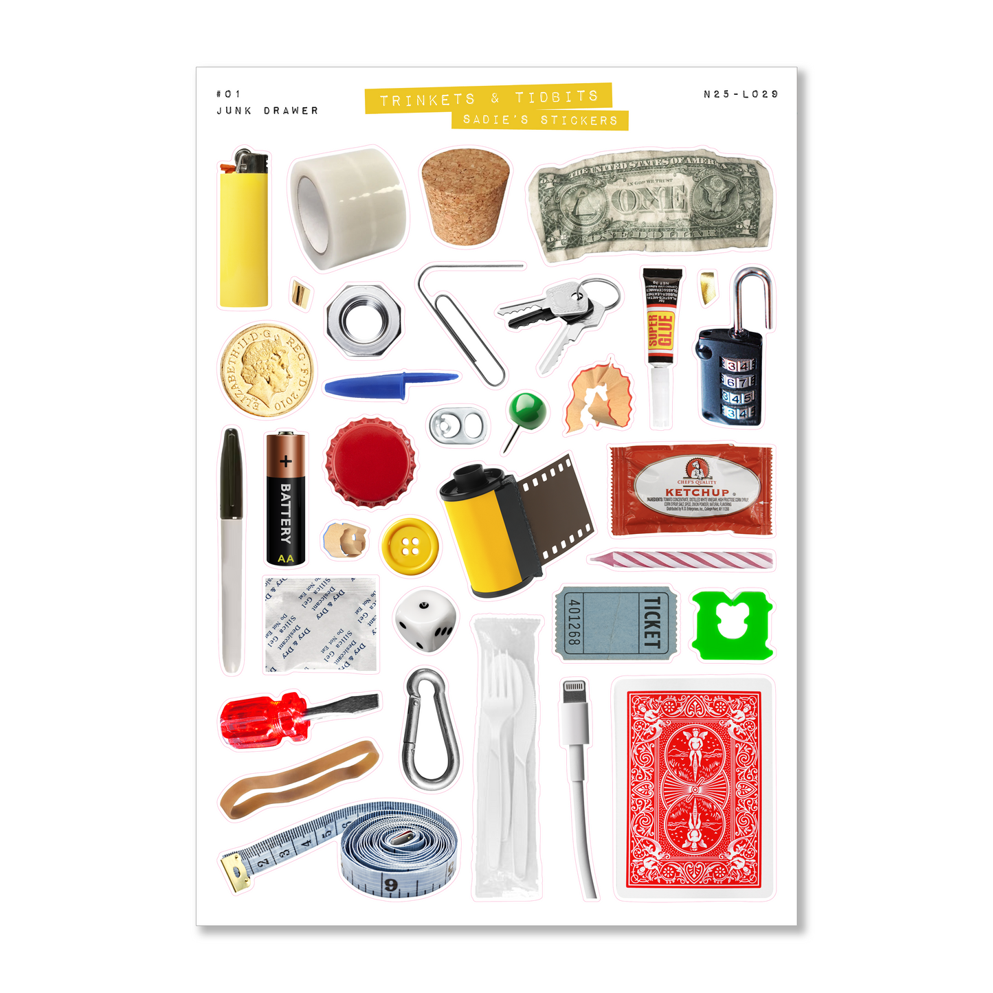 Junk Drawer Sticker Sheet