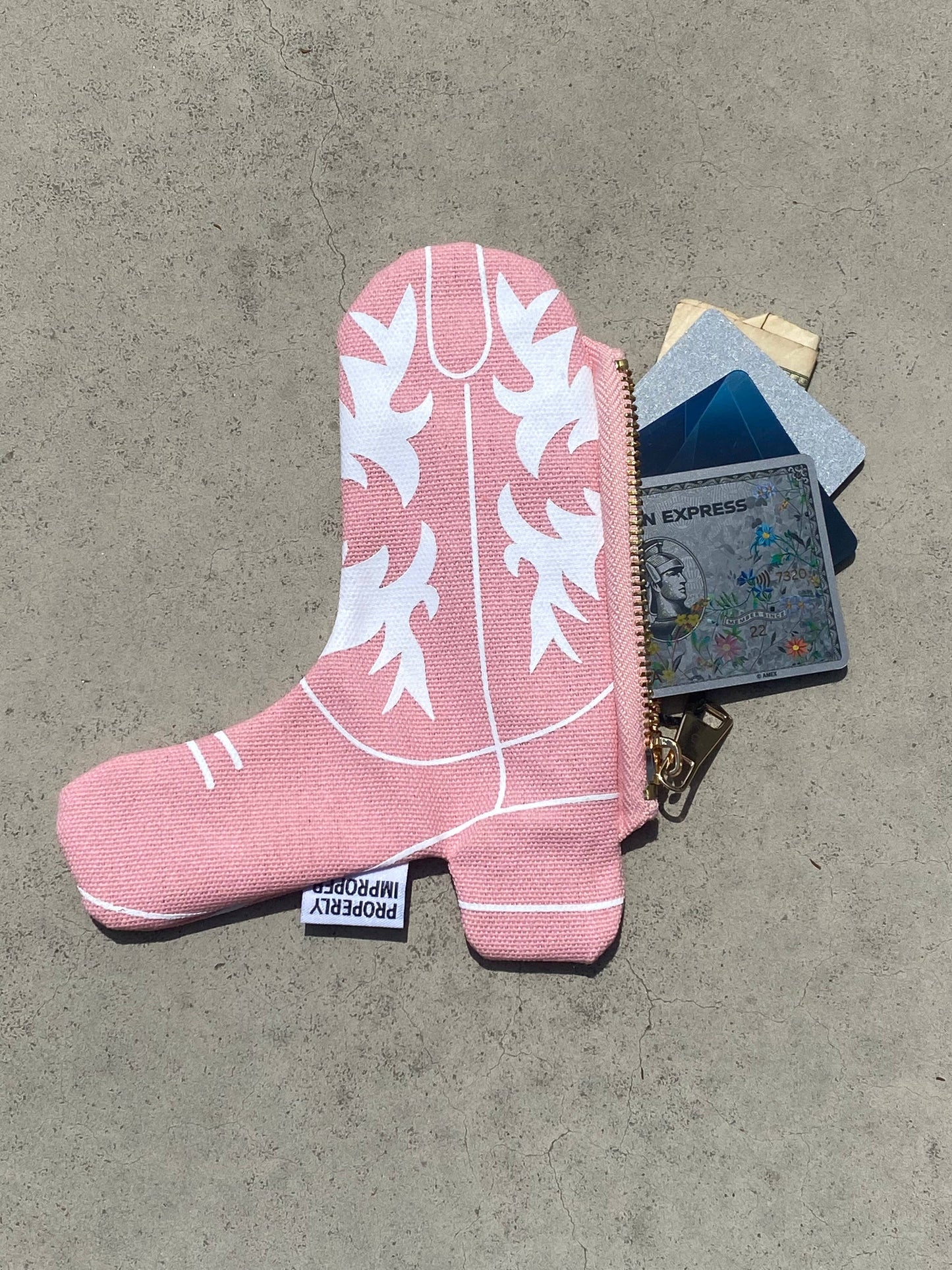 Cowgirl Boot Coin Holder Pouch