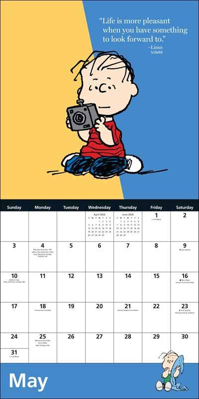 2026 Peanuts Wall Calendar