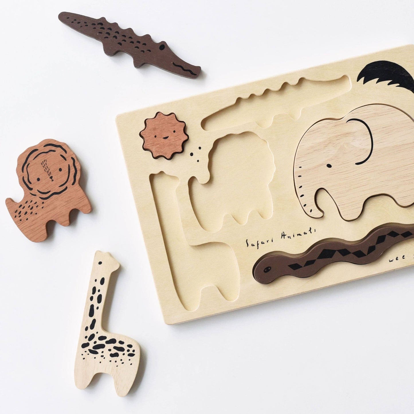 Safari Animals Wooden Tray Puzzle