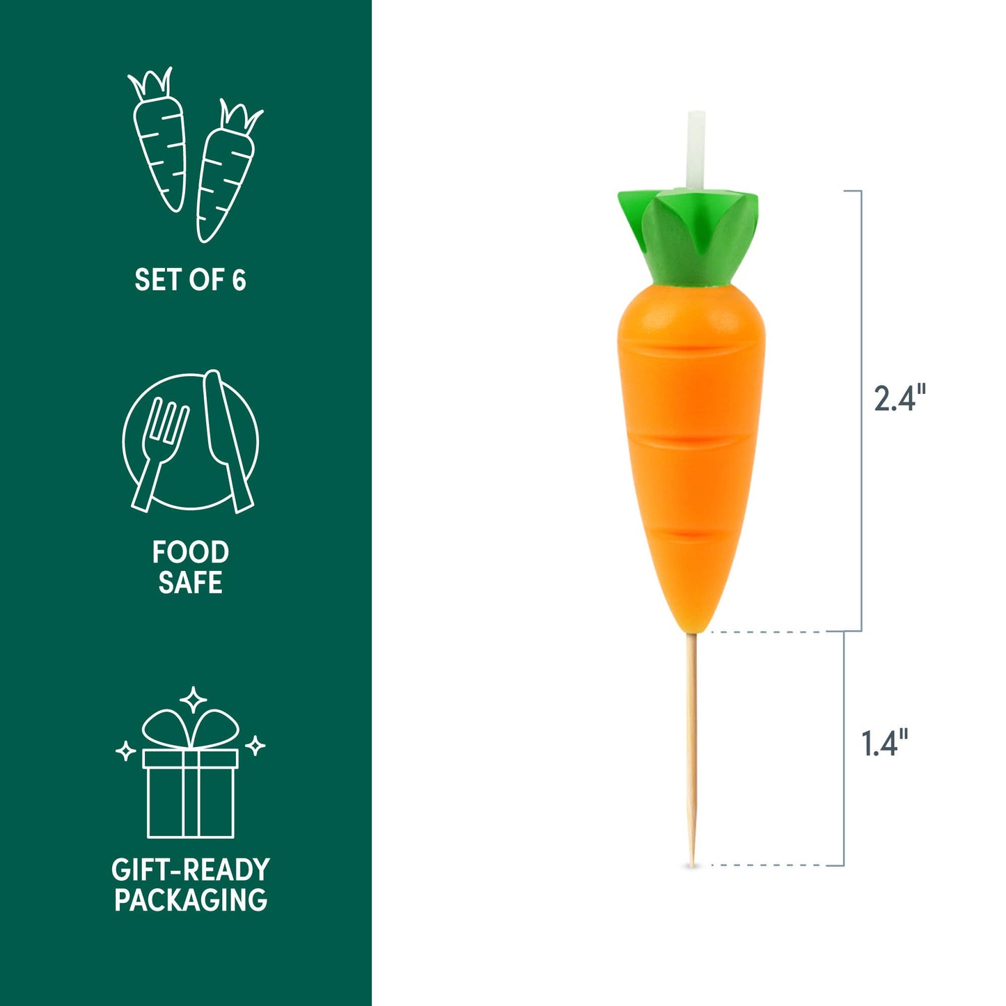 Garden Party Carrot Candles Set