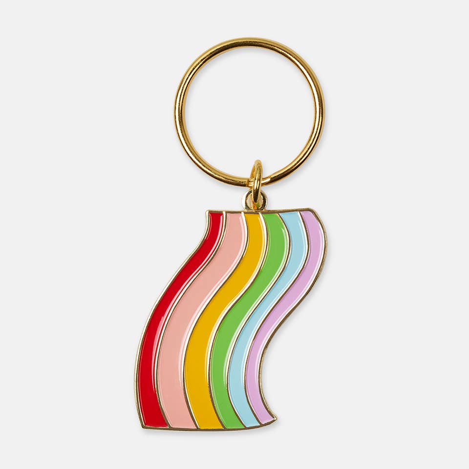 Rainbow Wave Keychain