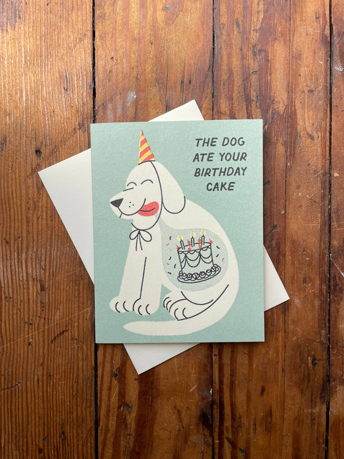 Dog Birthday Cake Card