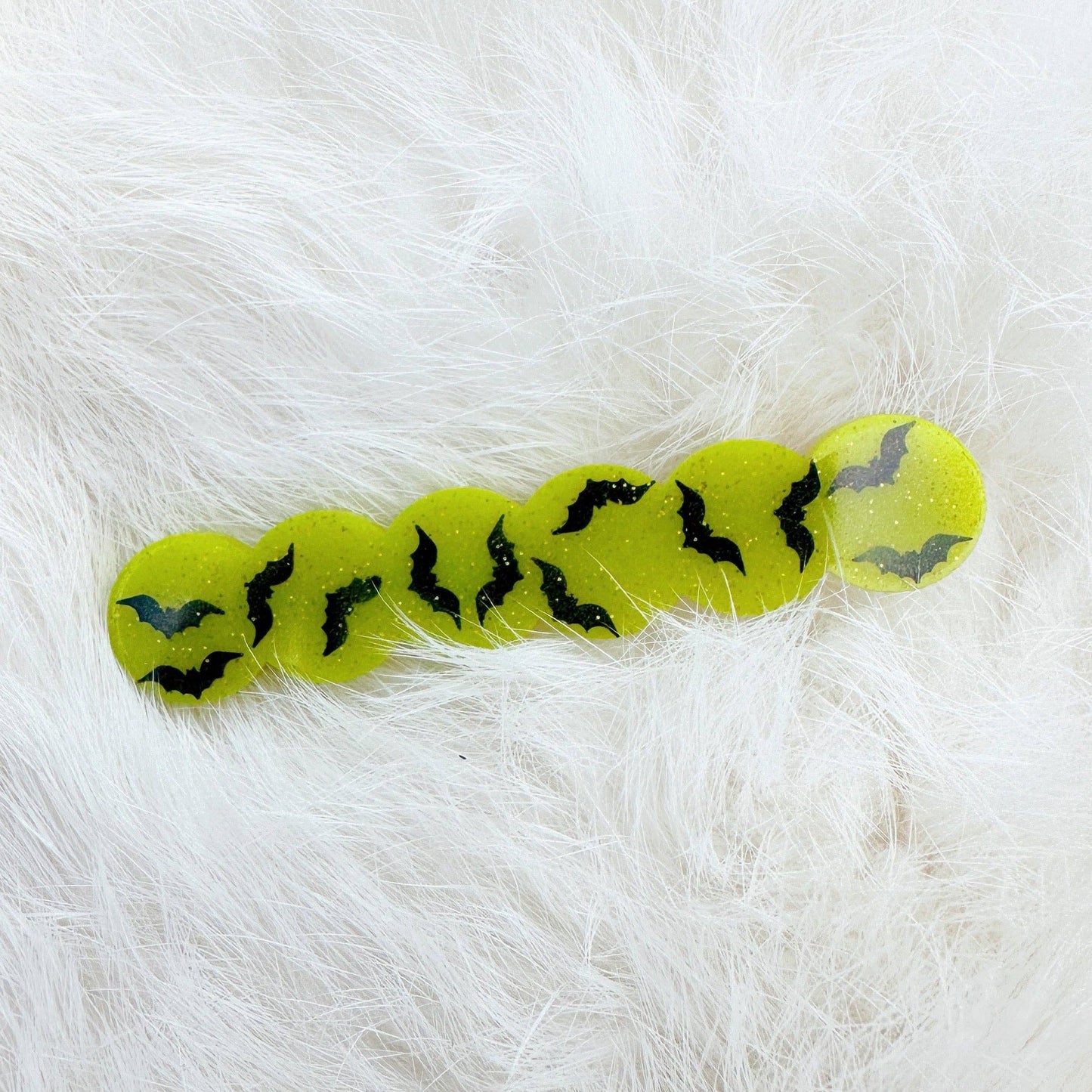 Chartreuse Bat Hair Clip