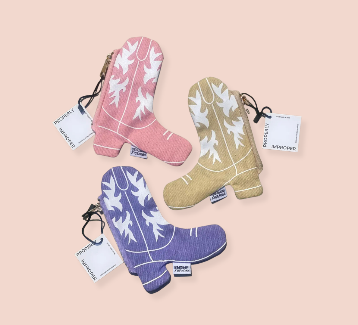 Cowgirl Boot Coin Holder Pouch