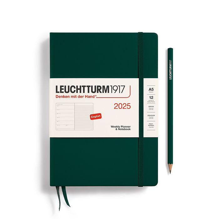 2025 Leuchtturm Softcover Weekly Planner and Notebook: A5