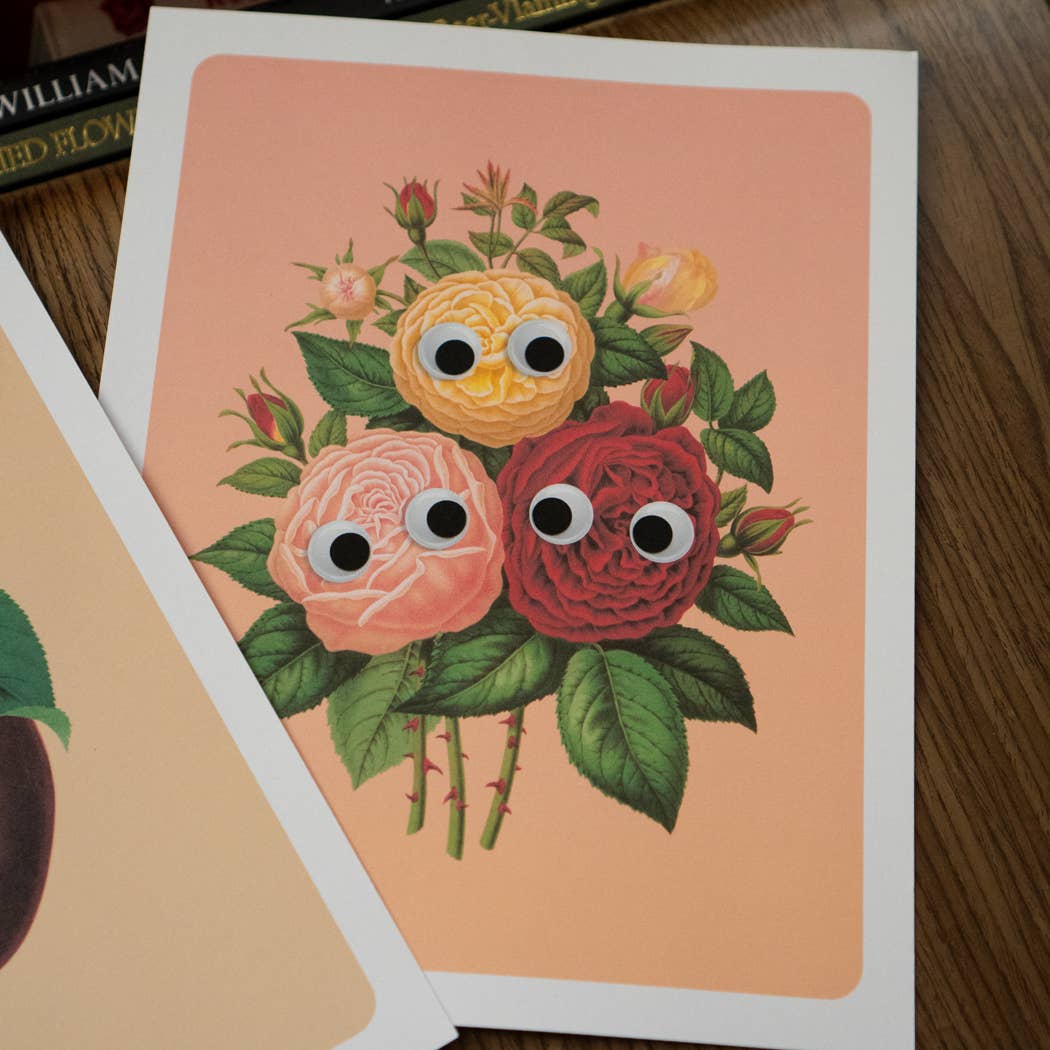 Googly Roses print