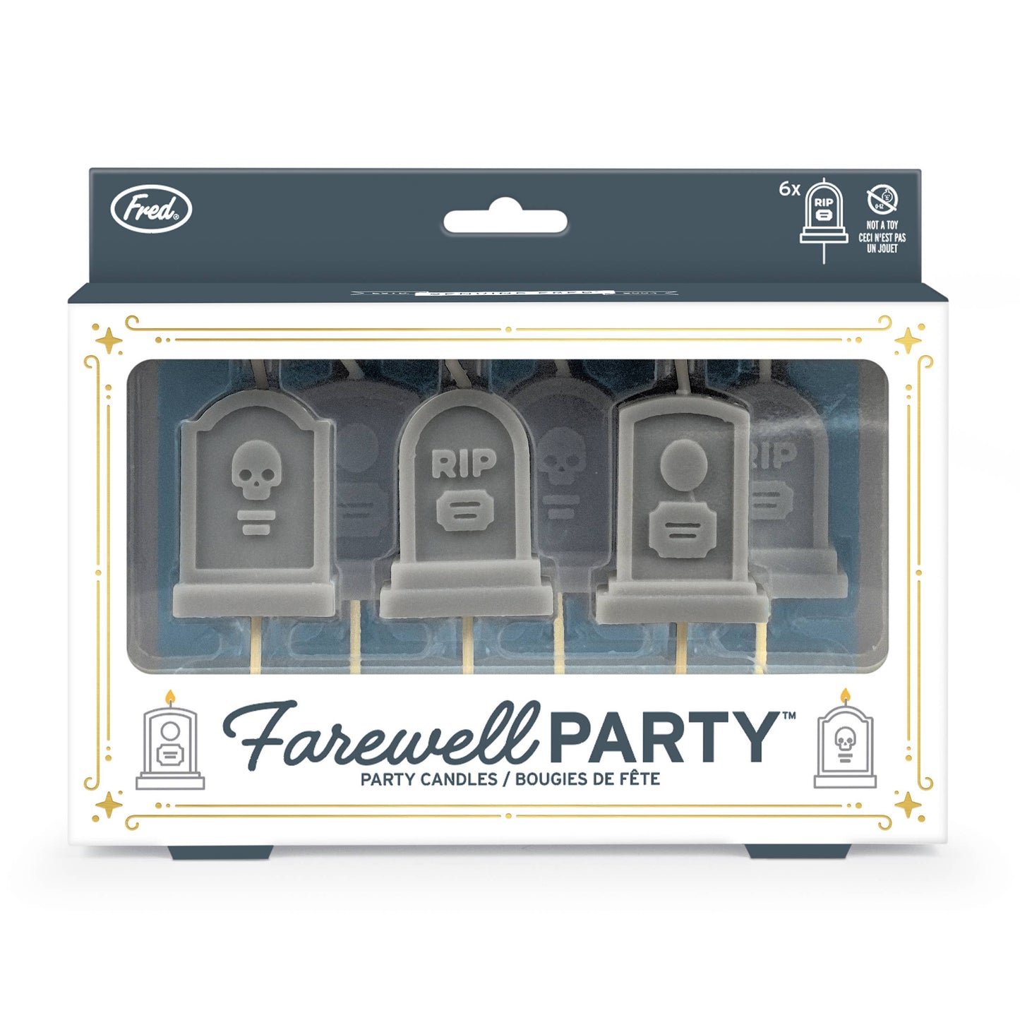 Farewell Party Tombstone Candles Set