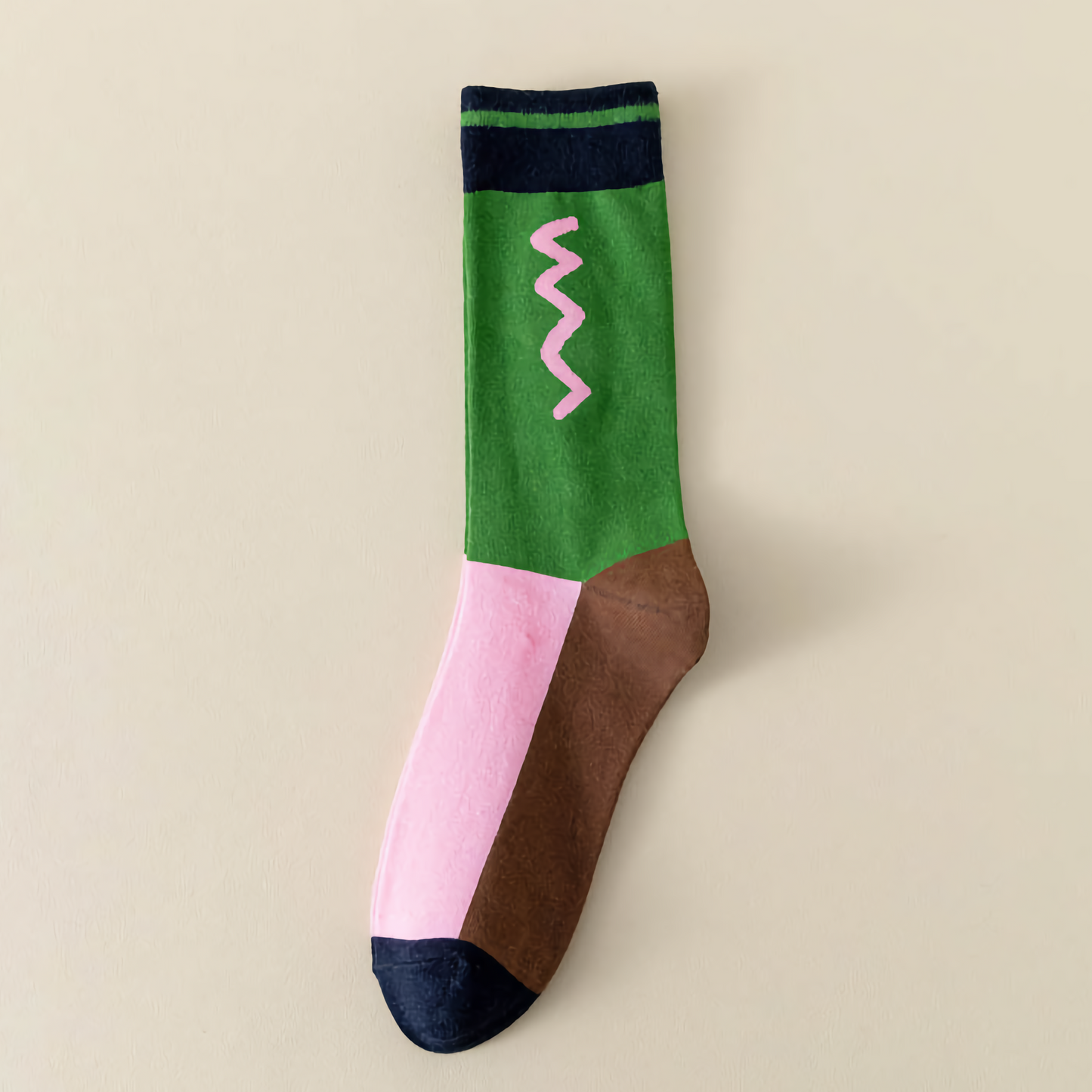 Pink and Green Socks