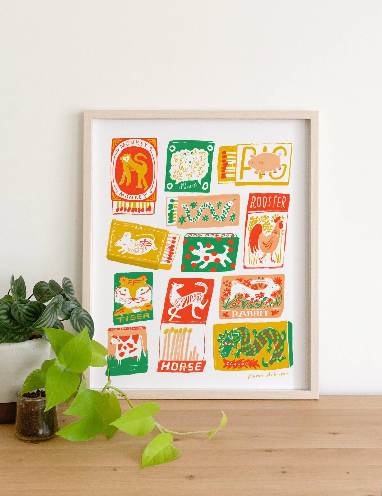 Chinese Zodiac Matchbook print