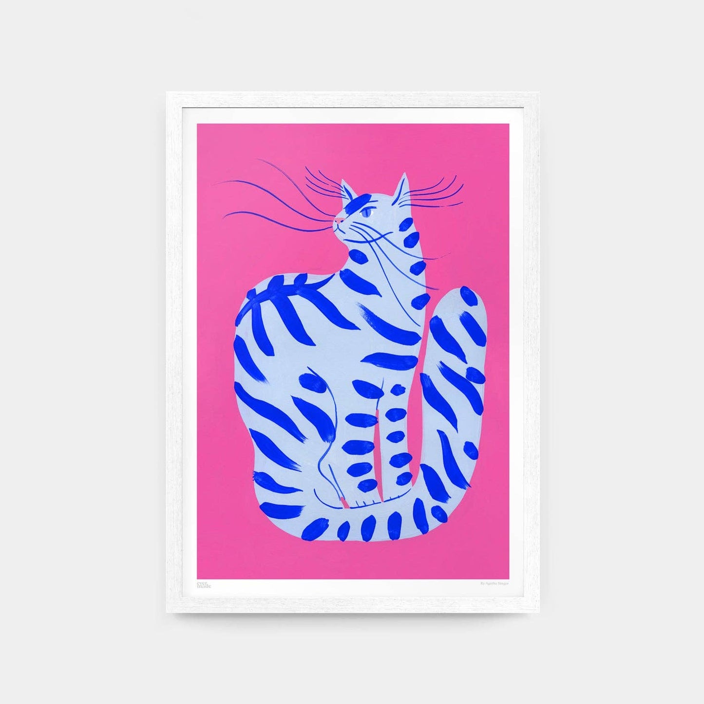 Cat with Stripes print