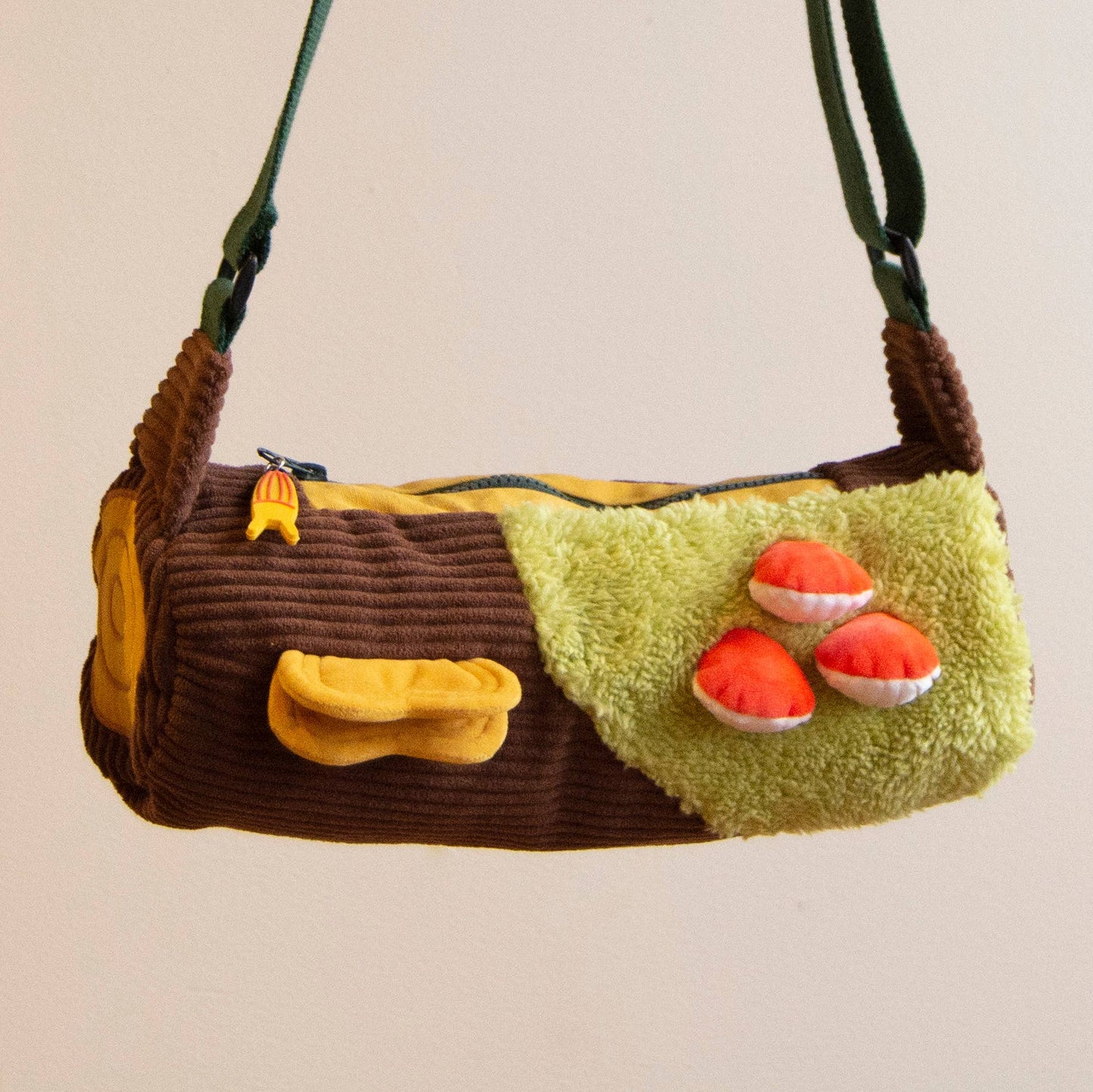 Corduroy Log Crossbody Bag