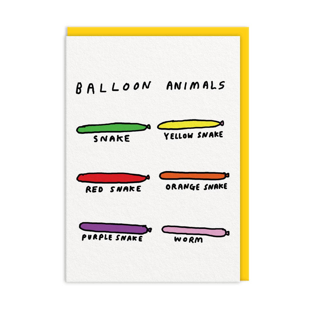 Balloon Animals card