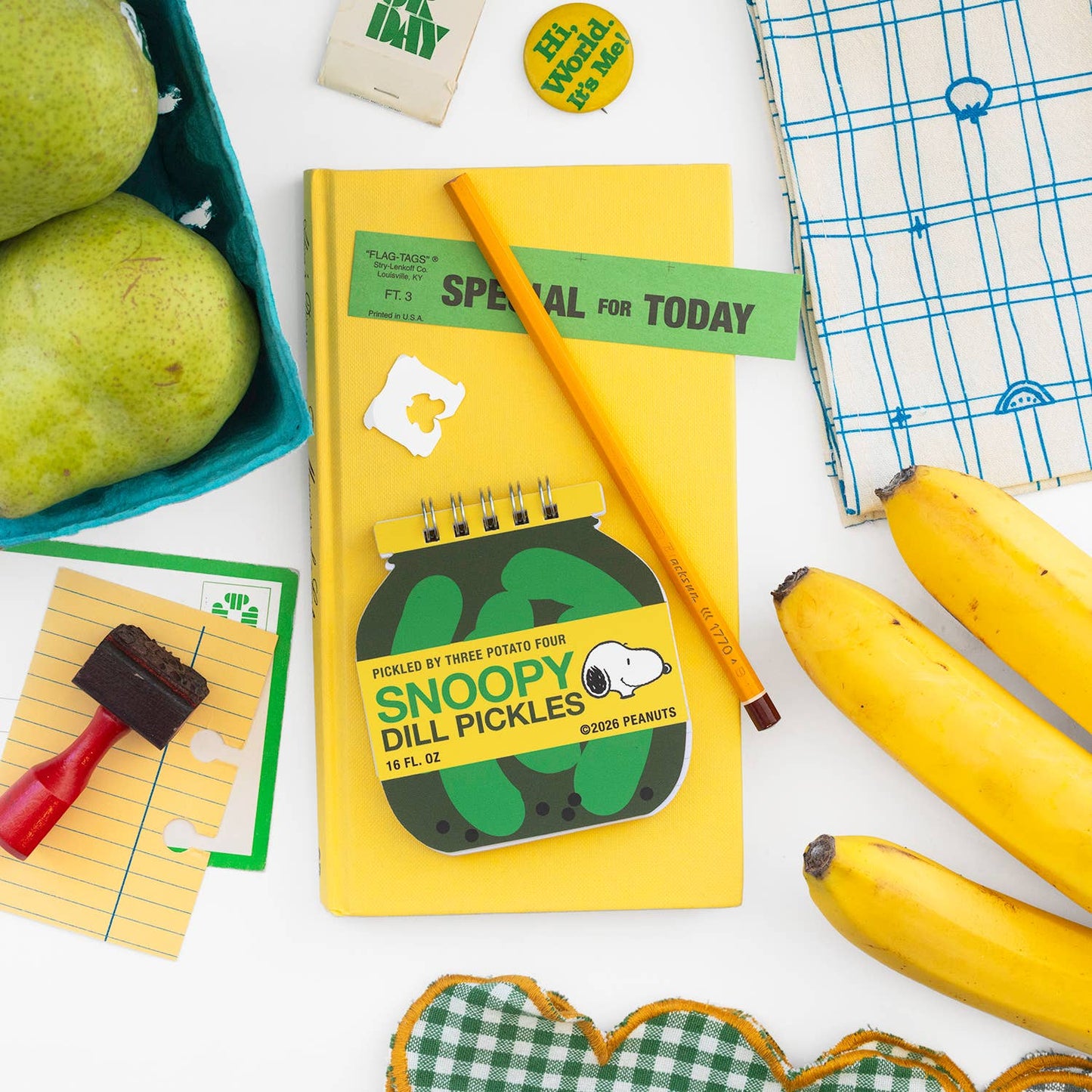 Snoopy Pickle Jar Mini Notebook