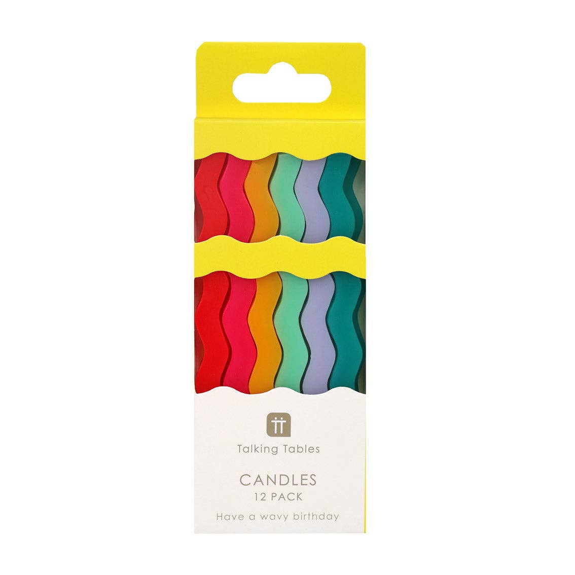 Colorful Wavy Tall Birthday Candles