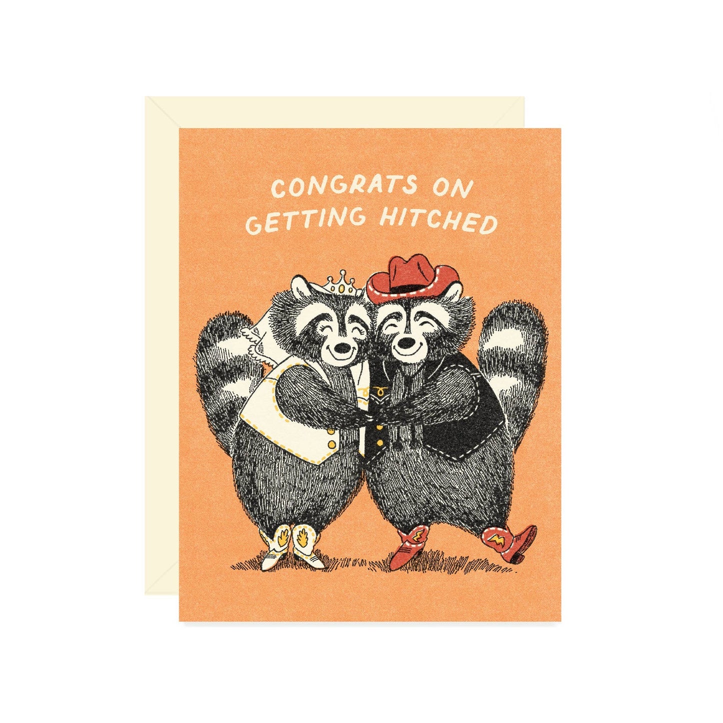 Raccoons Getting Hitched card - Wedding card