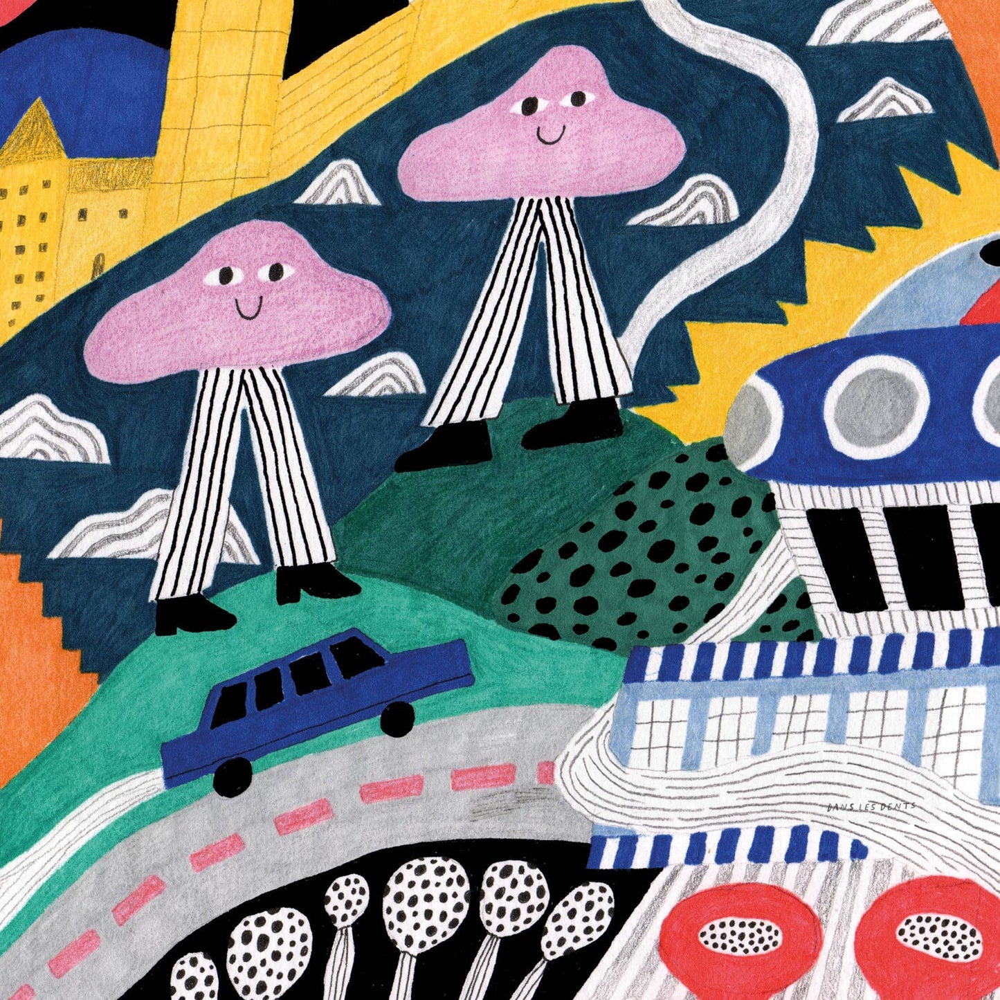 Mushroom World print