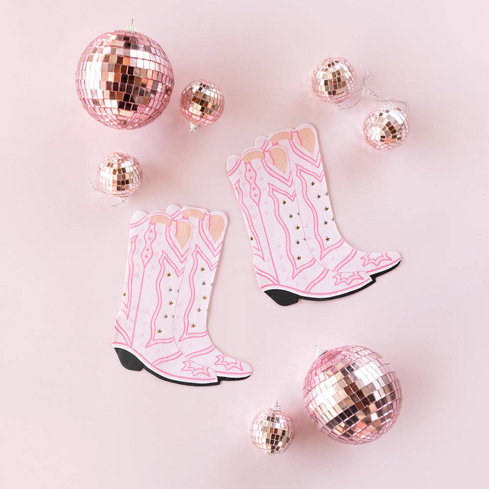 Pink Boot Napkins