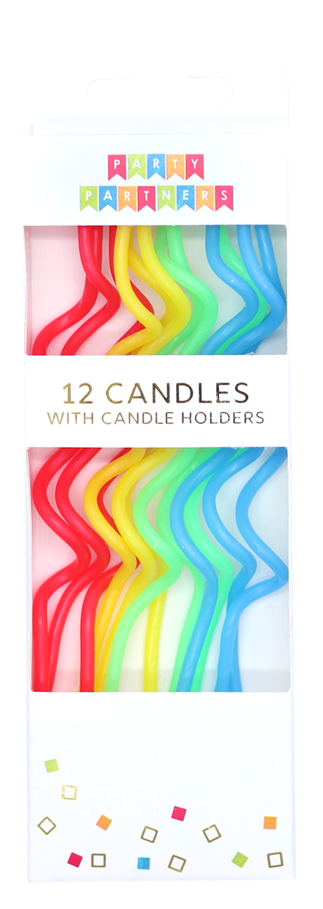 Rainbow Spiral Birthday Candle Set