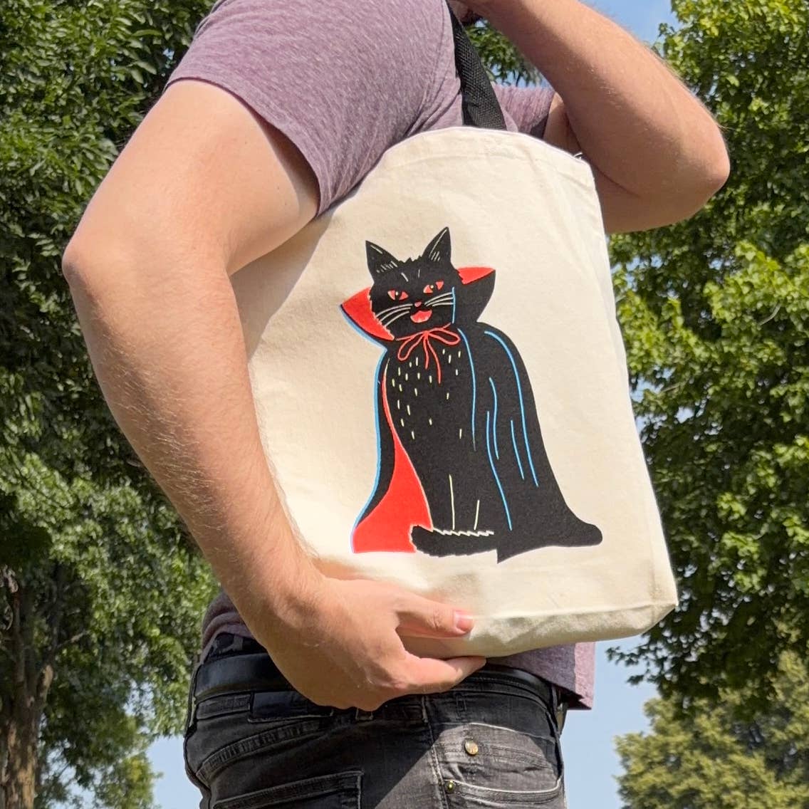 Vampire Cat Tote Bag