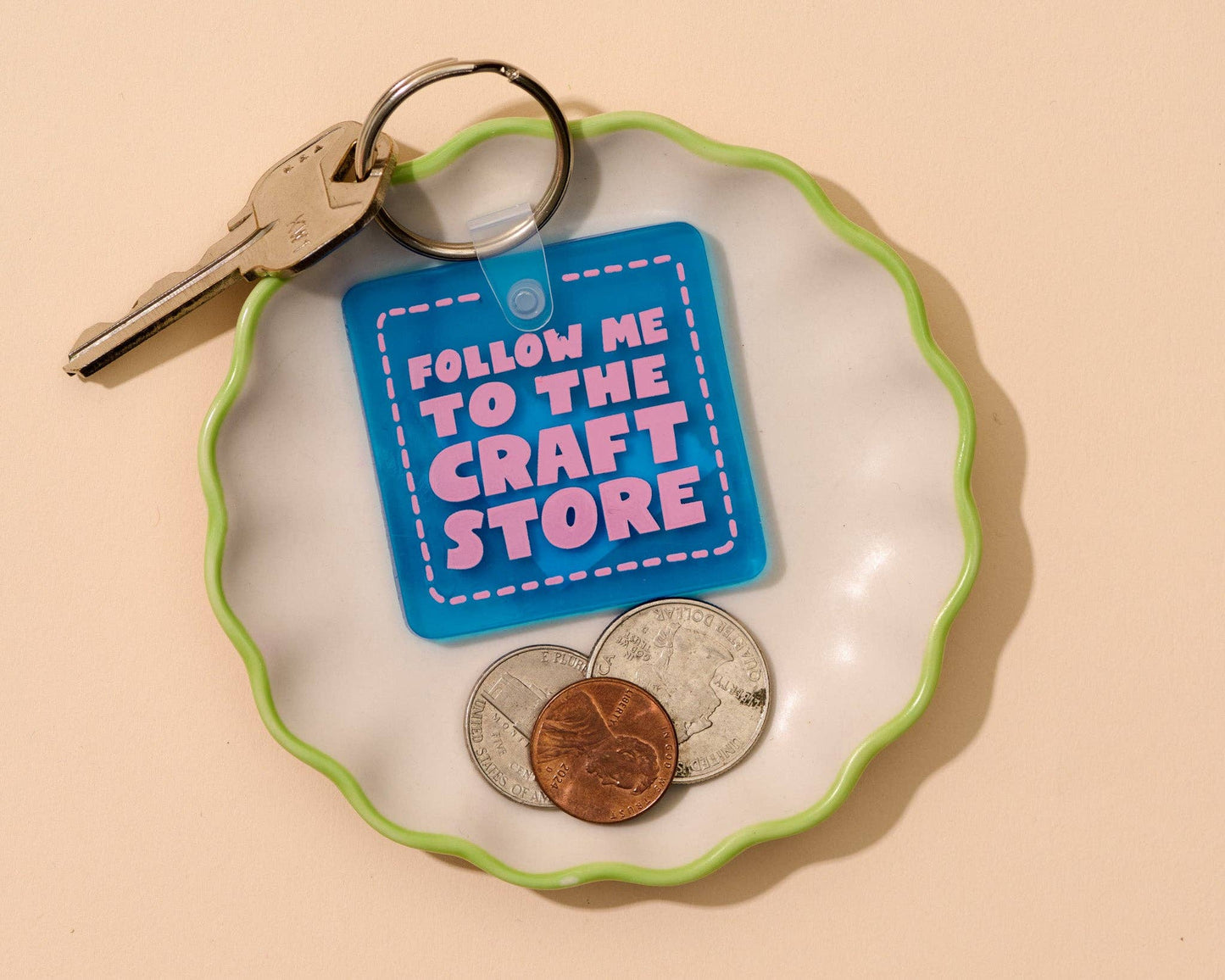 Follow Me to the Craft Store Keychain