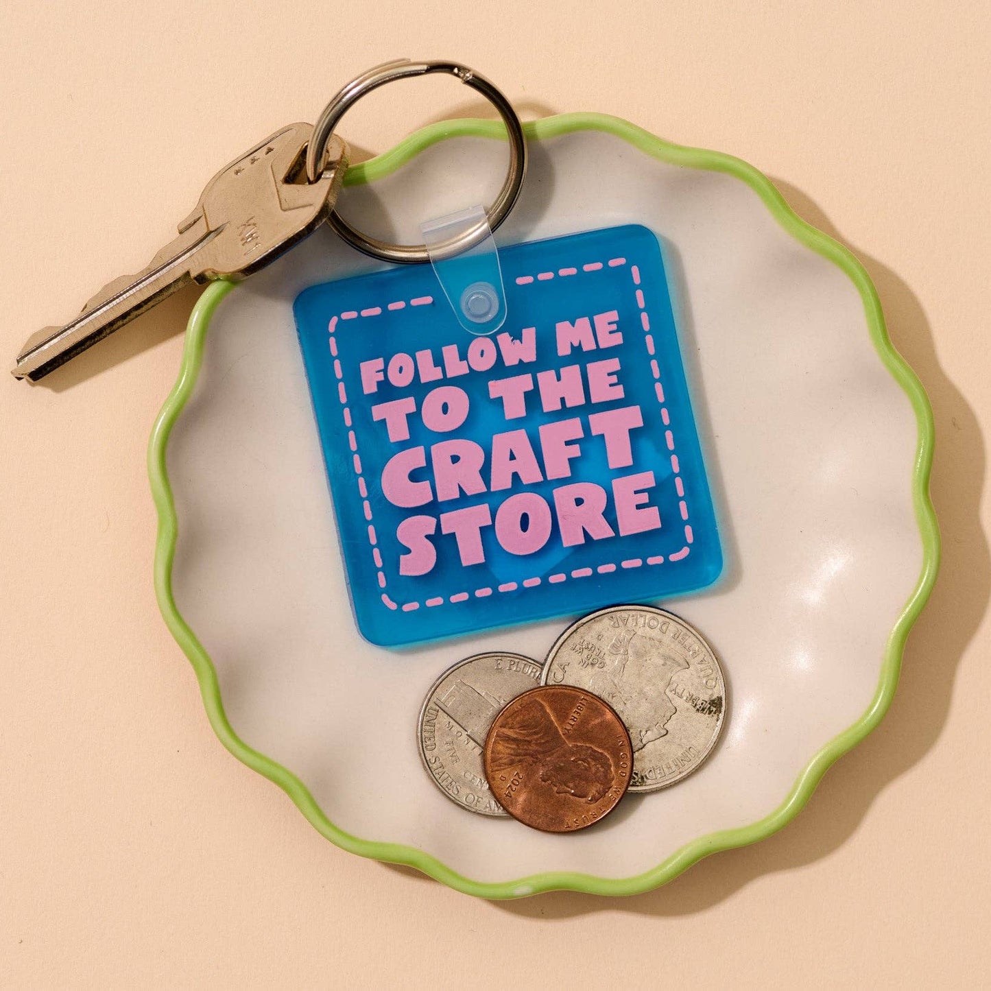 Follow Me to the Craft Store Keychain