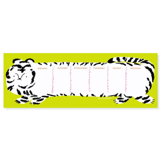 Tilda Tiger Weekly Planner Pad