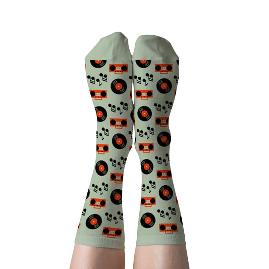 Vinyl Records Small Crew Socks