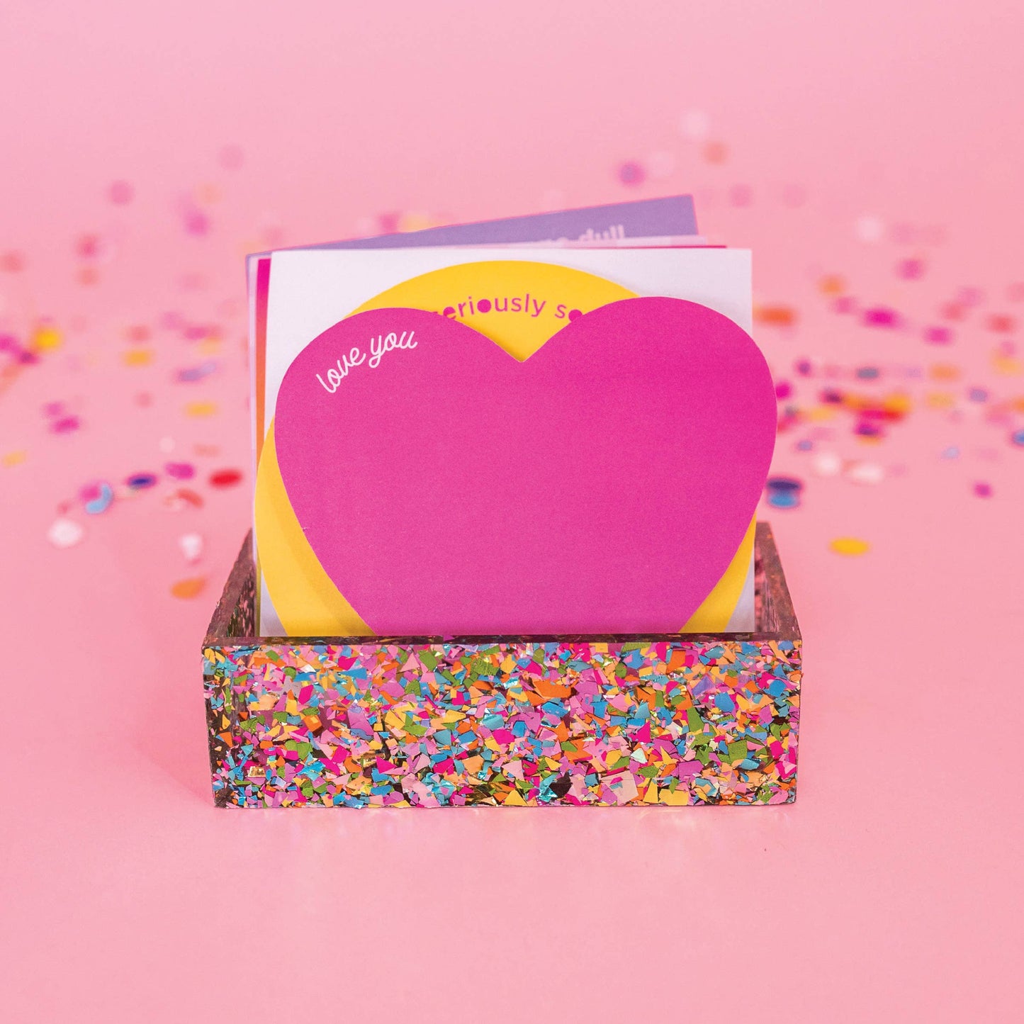 Confetti Acrylic Business Card Holder