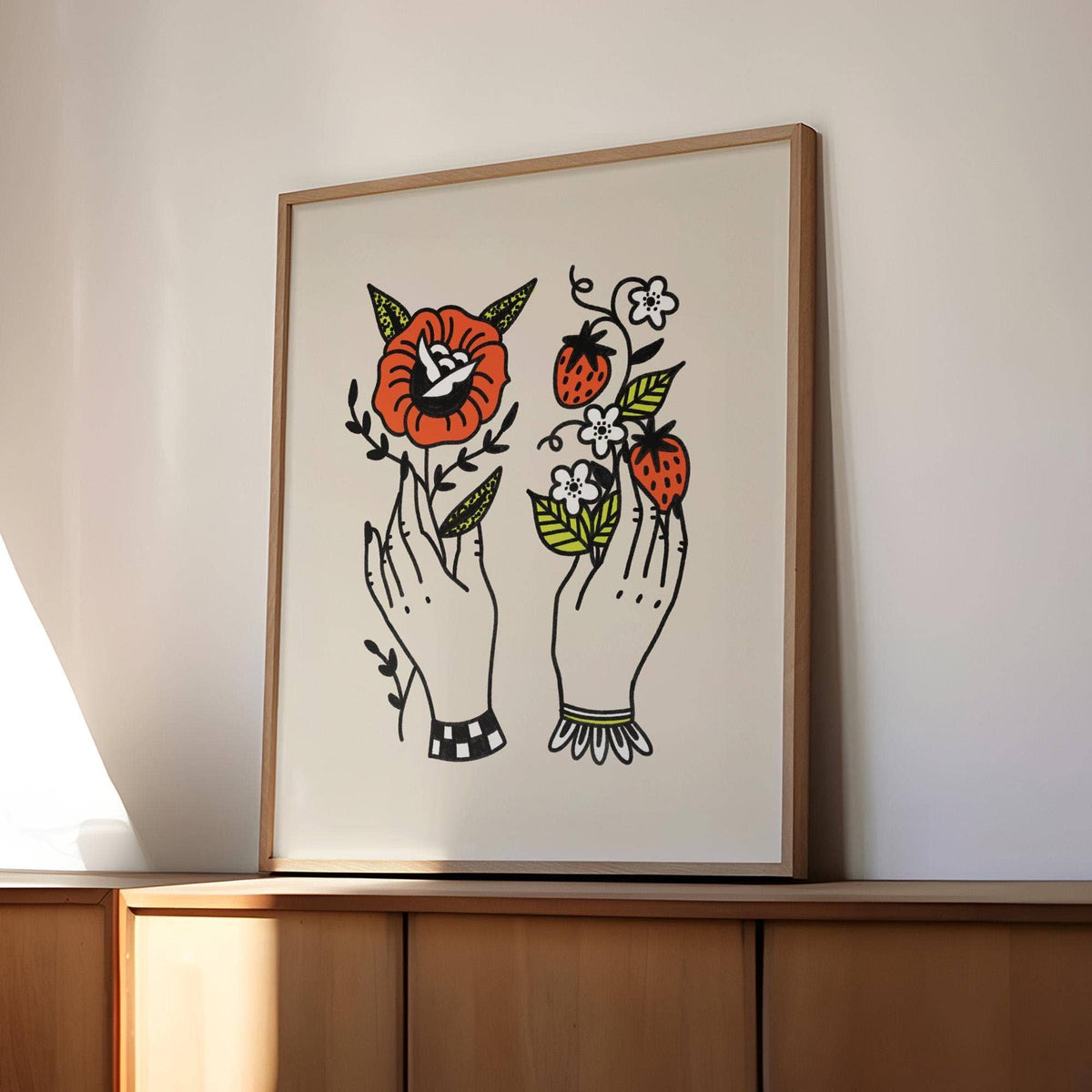 Strawberries art print