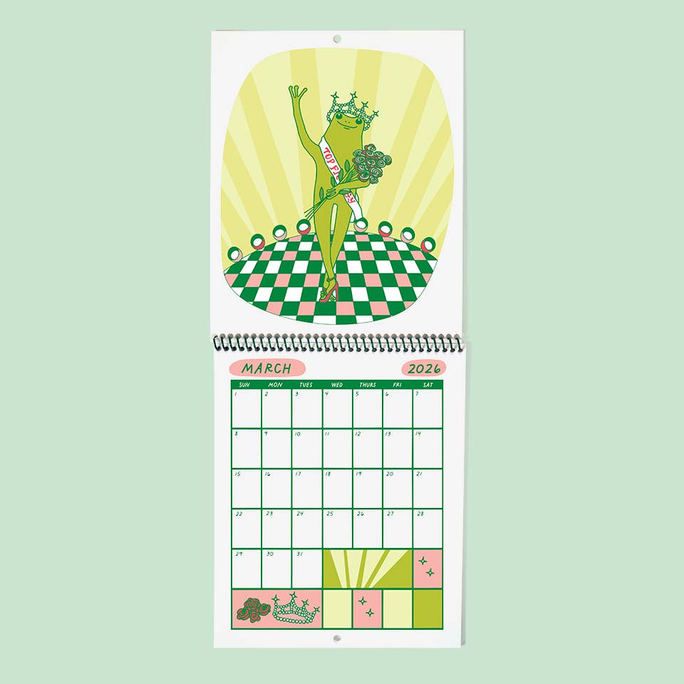 2026 Froggy of the Month Calendar