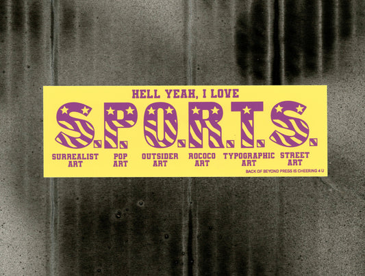 SPORTS Art Bumper Sticker