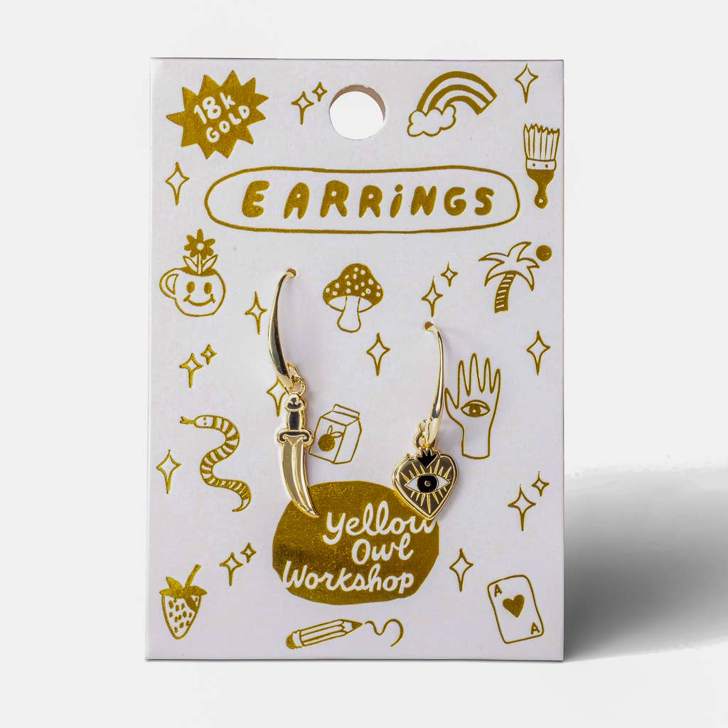 Heart & Dagger Earrings