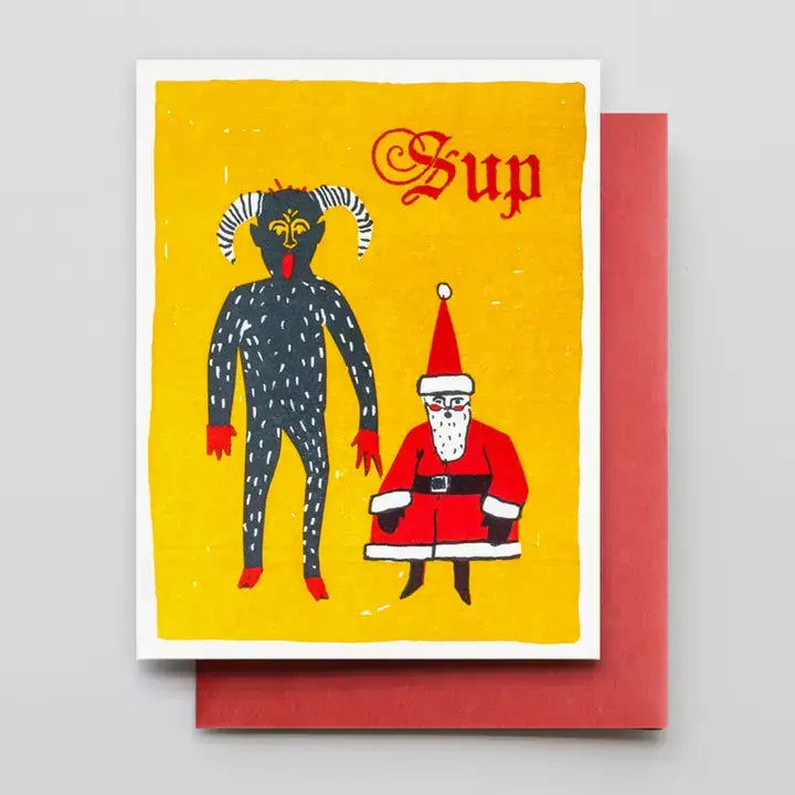Sup Krampus and Santa card