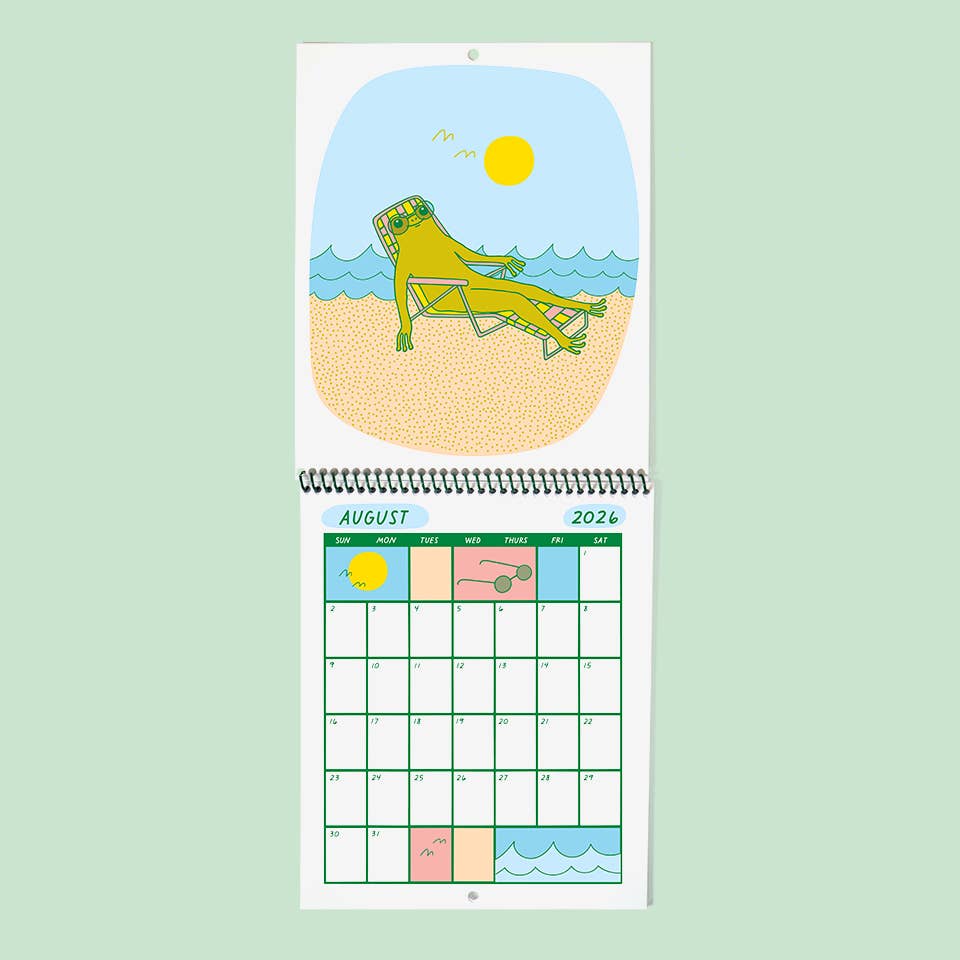 2026 Froggy of the Month Calendar