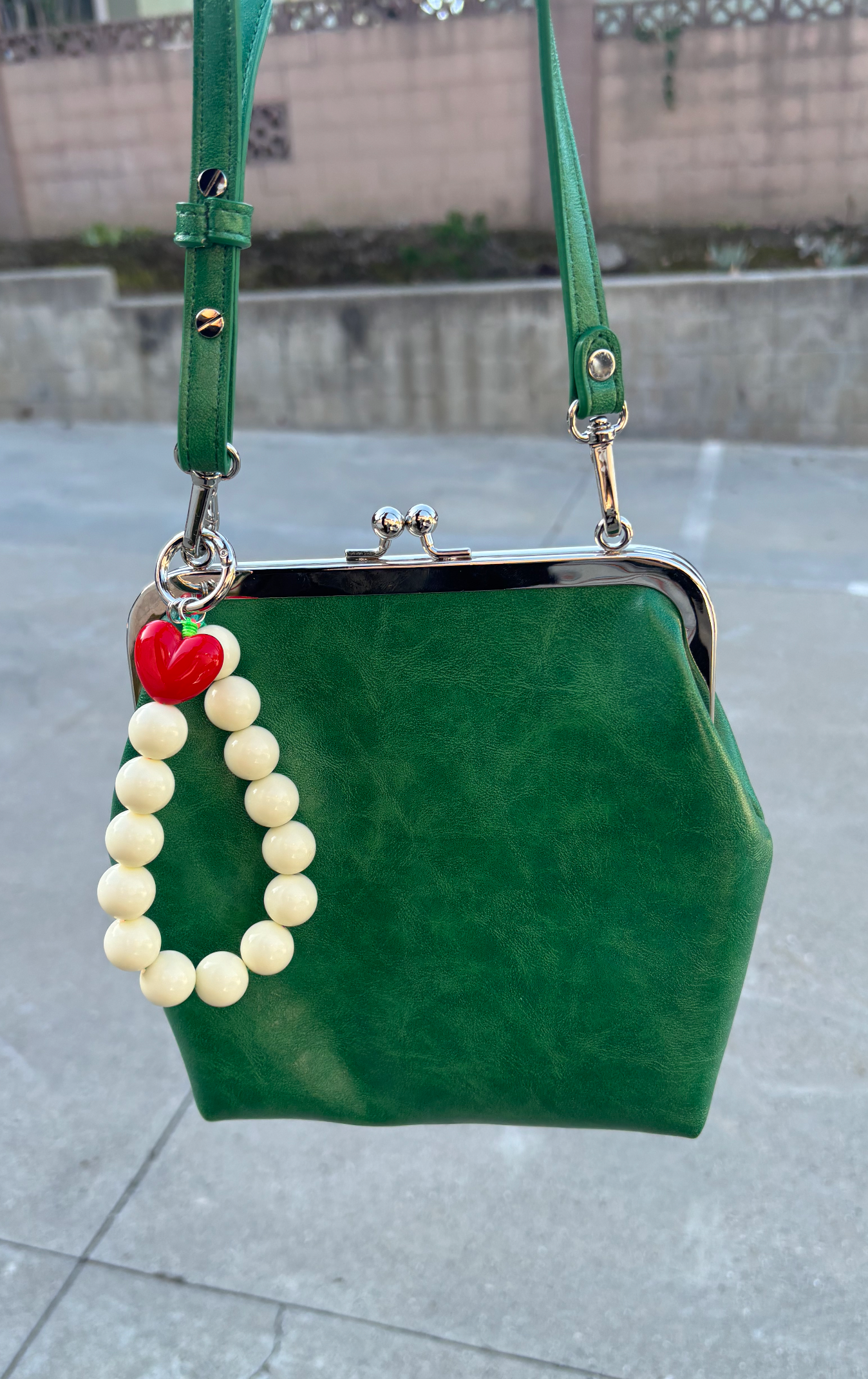 Sweetheart Bead Bag Charm