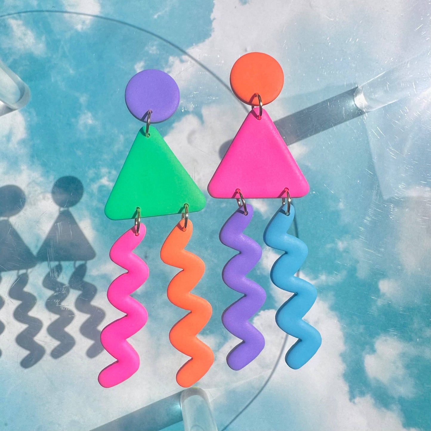 Triangle Squiggle Earrings