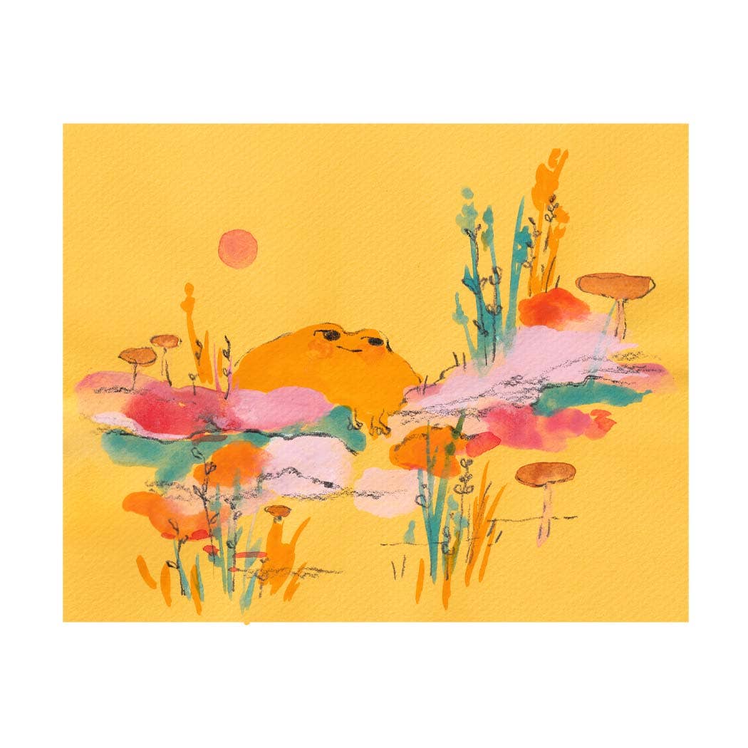 Yellow Toad print