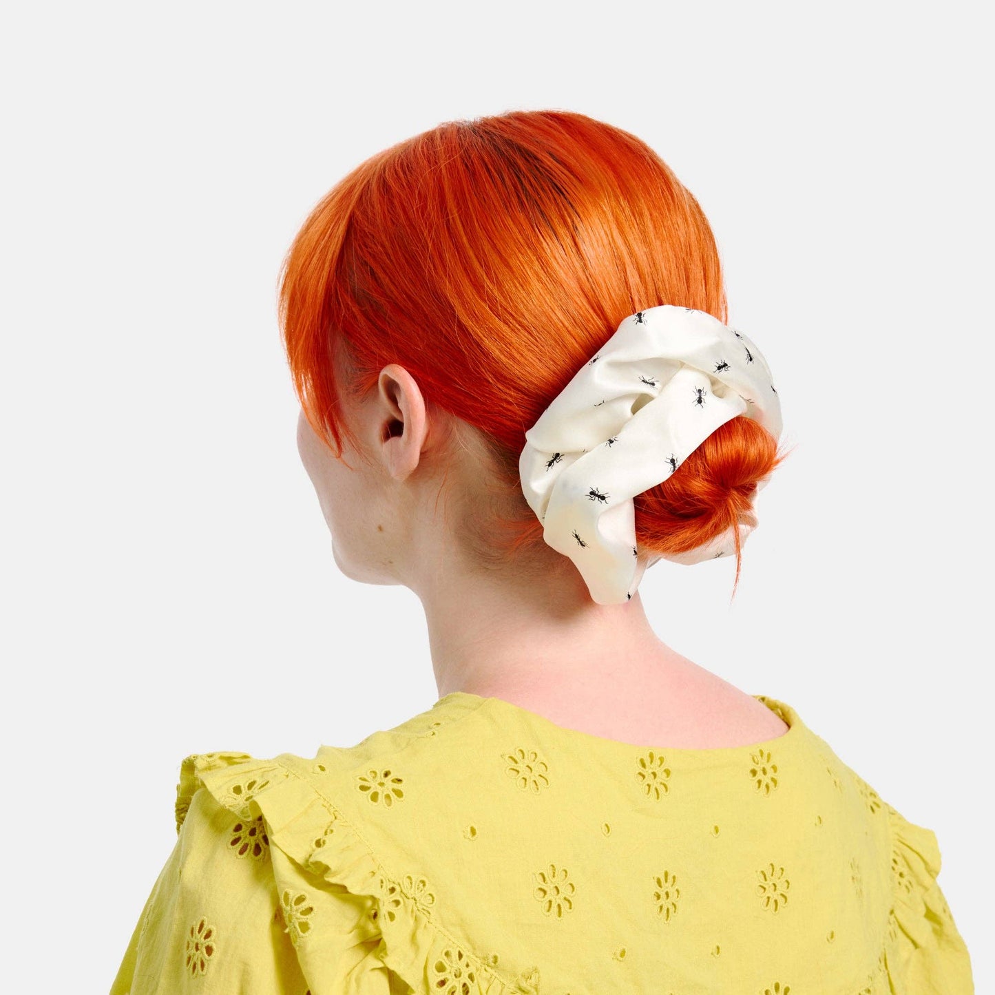 Large Ants Silk Scrunchie