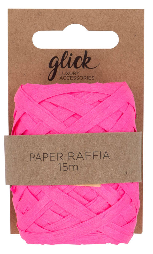 Neon Pink Paper Raffia