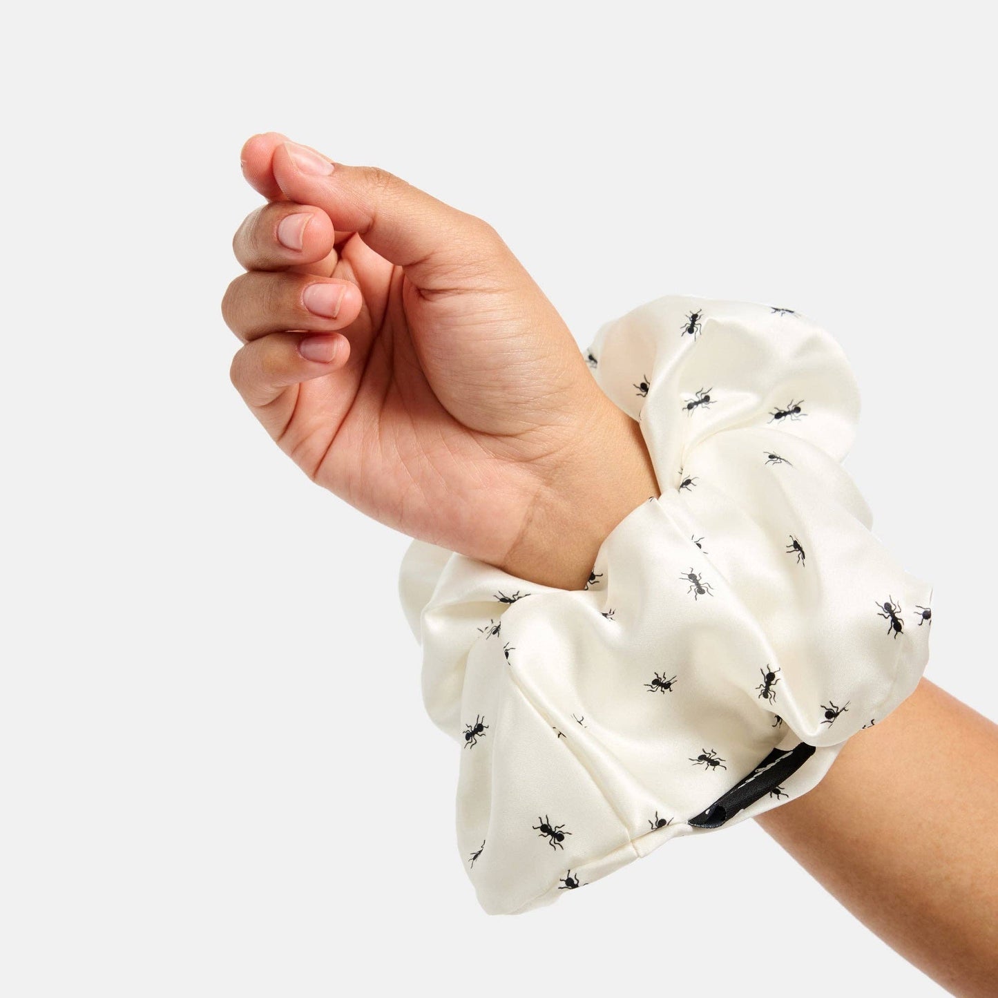 Large Ants Silk Scrunchie