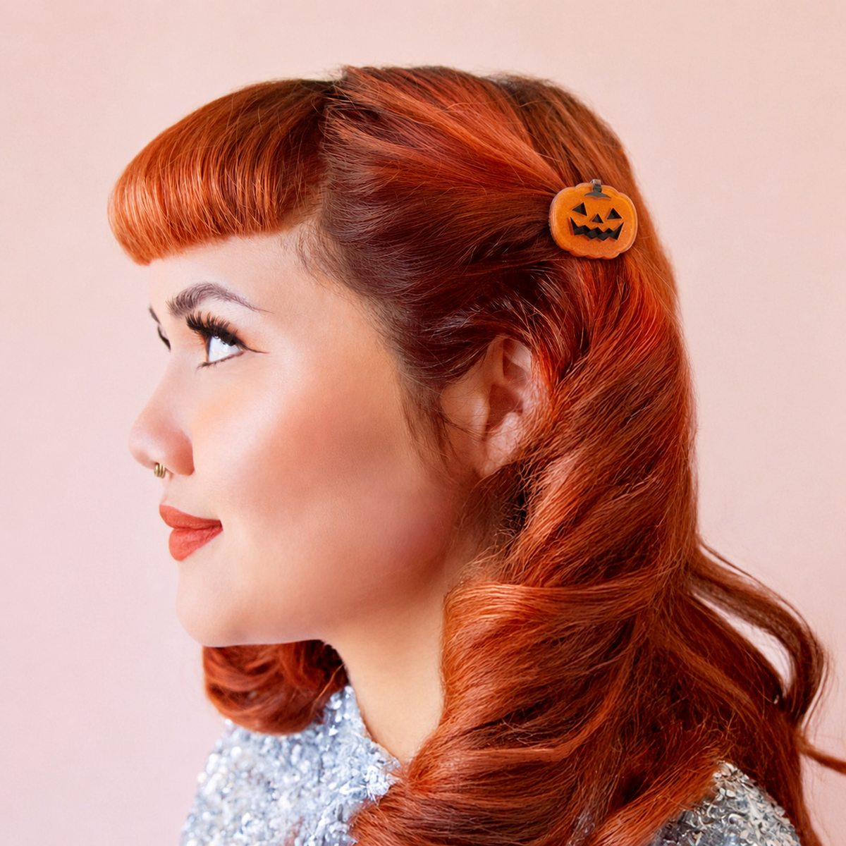 Mini Pumpkin Hair Clip