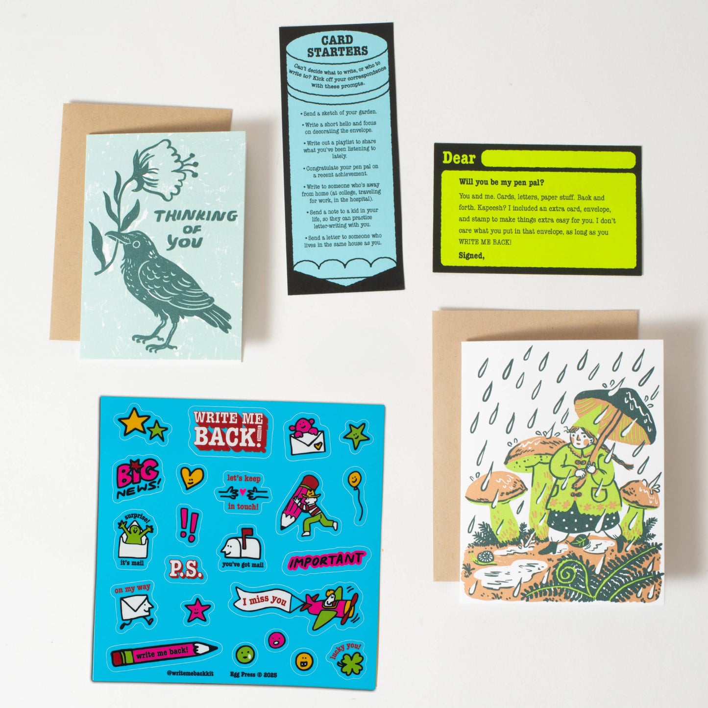 Rain Walk + Crow Pen Pal Kit
