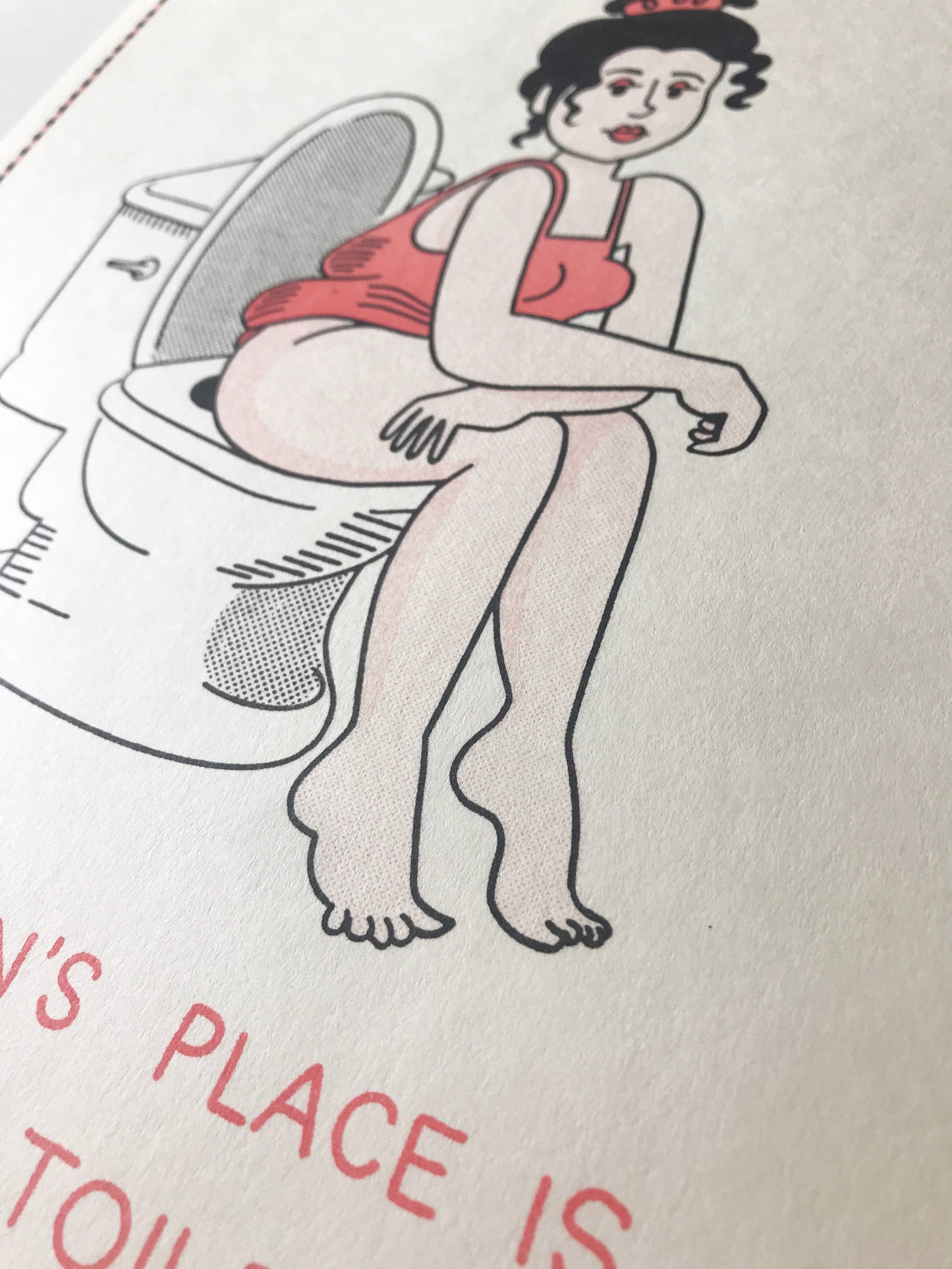 A Woman's Place is on the Toilet print