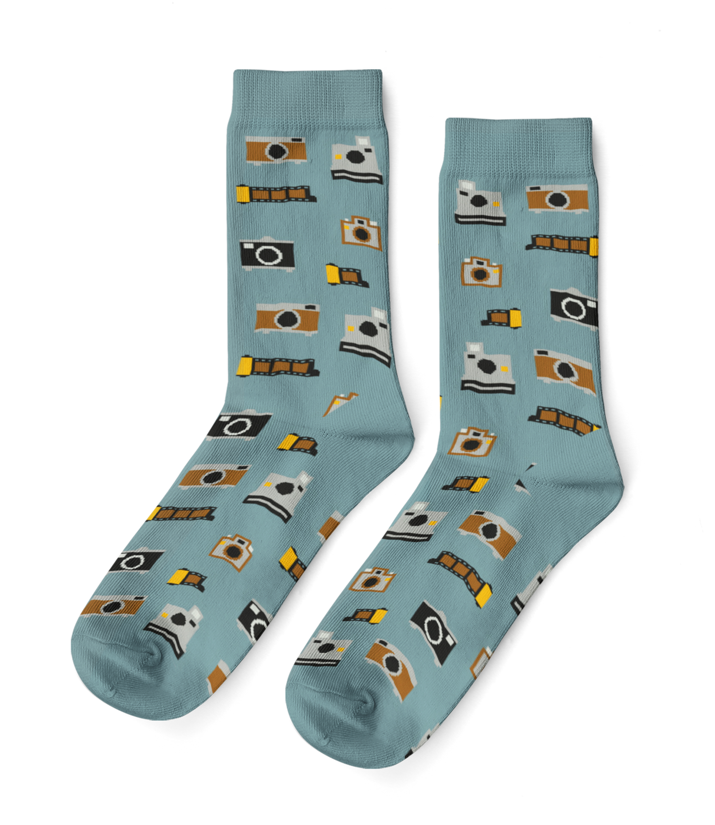 Vintage Camera Large Crew Socks