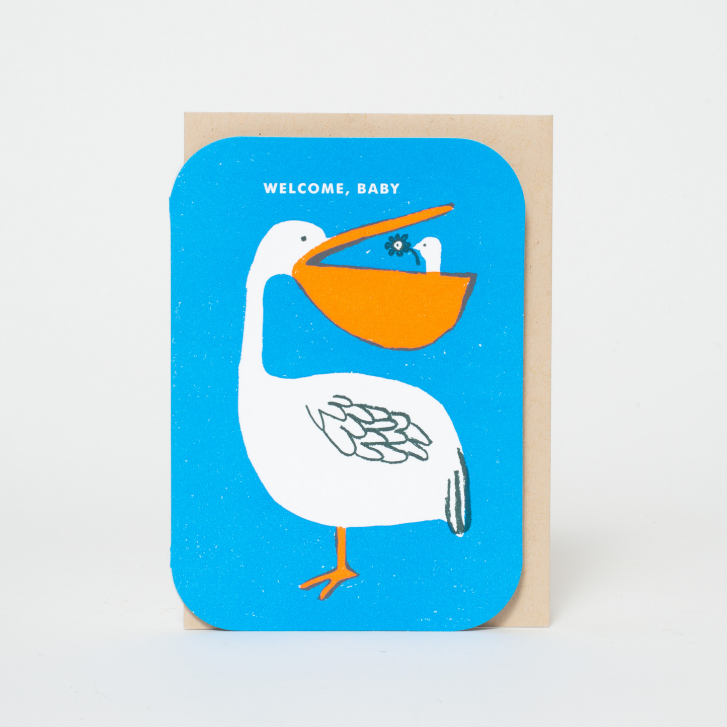 Welcome Baby Pelican card - New Baby card
